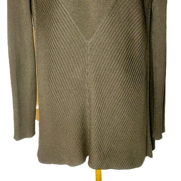 Eileen Fisher Chocolate Brown Silk/Cotton Knit Drapey Oversized Open Cardigan XS - Picture 11 of 16